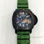 Panerai Replica Watch 47mm Camouflage Dial Military Green Rubber Strap